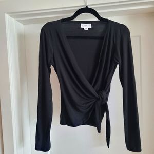 Velvet Janessa Wrap Top Black M